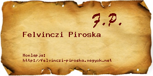 Felvinczi Piroska névjegykártya